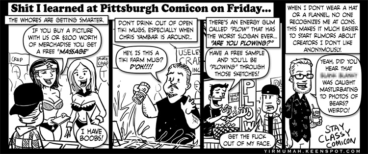 Stuff I learned at Pittsburgh Comicon on Friday